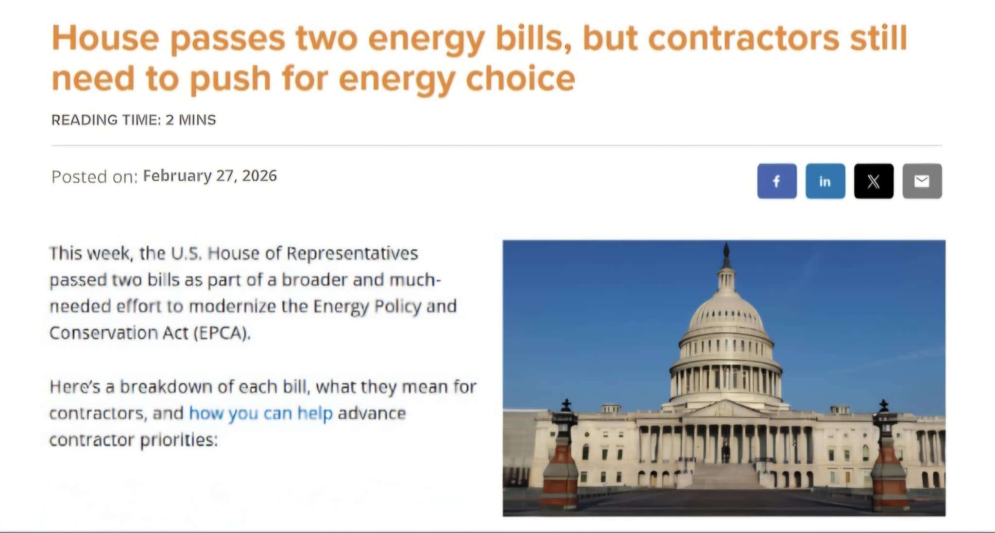 Energy Policy Updates
